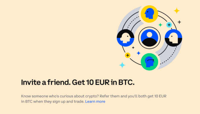 Coinbase invite Weggever van Coinbase: 10 aan bitcoin cadeau als je je aanmeldt via de link van YoungTrader.