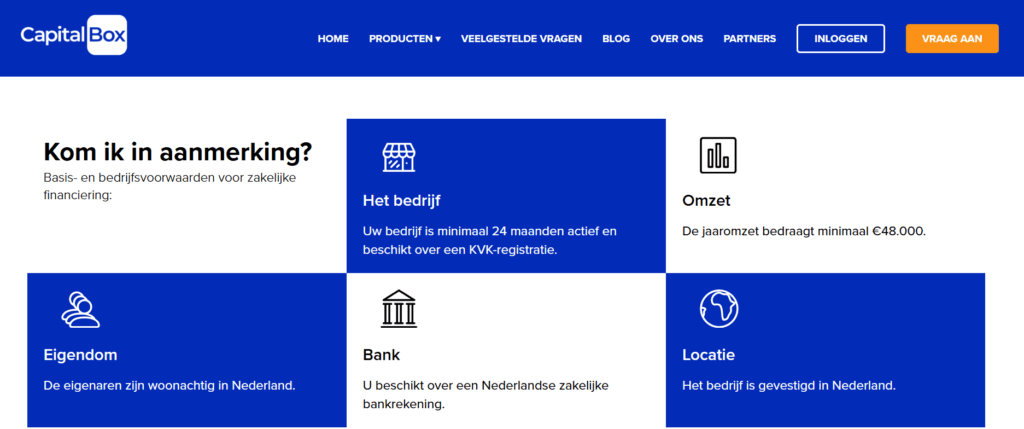 Capitalbox voorwaarden