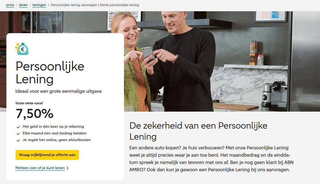 ABN AMRO Persoonlijke lening2